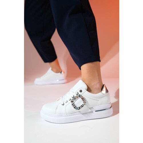 LuviShoes THONA Women's Sneakers with White Stone Slike