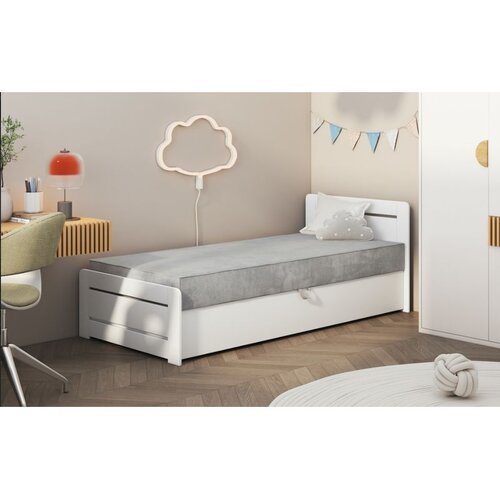 Molarem Home Dječji tapecirani krevet ZOE - 200x90 cm - Madrac s Bonnell oprugama Slike