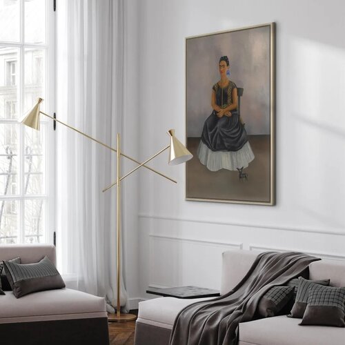  Slika - Frida Kahlo &amp;ndash; Itzcuintli Dog with Me 60x90 U prirodnom drvenom okviru Slike