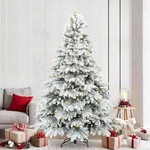 VidaXL Umjetno božićno drvce s stalakom Zelena 240 cm PE i PVC Slike