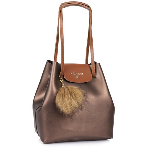 Capone Outfitters Shoulder Bag - Brown - Plain Cene