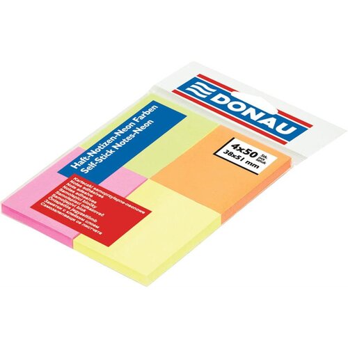  samoljepljiv 38x51mm 4x50L Donau 7578001PL-99 neon blister Cene