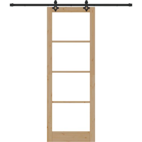 vidaXL Klizna vrata s hardverskim setom 83x232 cm od bora Cene