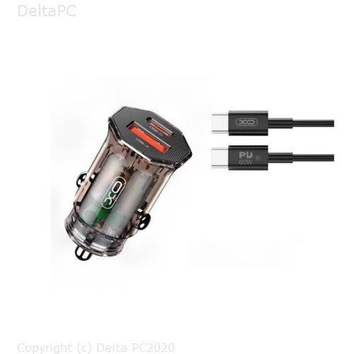 XO Clear car charger CC50 PD 30W QC 24W 1x USB 1x USB-C brown + USB-C - USB-C cable Cijene