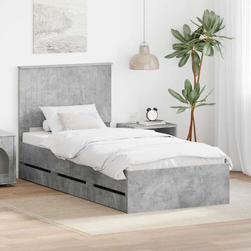  Konstrukcija postelje s predalom Betonsko siva 90 x 200 cm, (5000121286) Cene