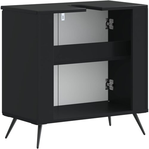  Kupaonski ormarić za sudoper BREDA Crna 59,5 x 31,5 x 59 cm Slike