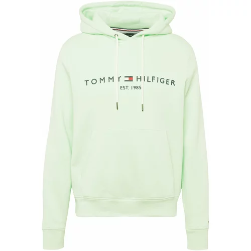 Tommy Hilfiger Sweater majica tamno plava / pastelno zelena / crvena / bijela