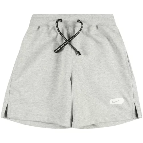 Nike Sportske hlače siva melange / bijela