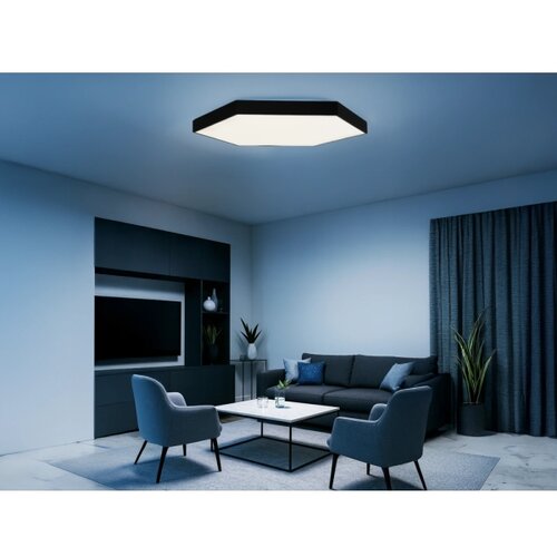  LED stropno svetlo LED/240W/230V 3000/4000/6500K prečnik 120 cm crna Slike