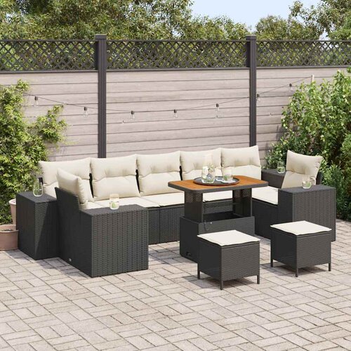  Sjedeća garnitura za vrt 10 kom. poliratan 331 x 145 x 85 cm Slike