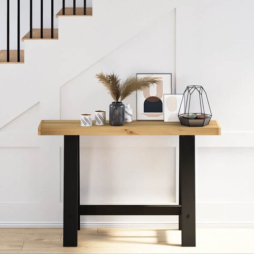 Maison Chic konzolna miza - miza ob steni NOAIN z nogami v obliki črke A masivni les bor, (21786407) Cene
