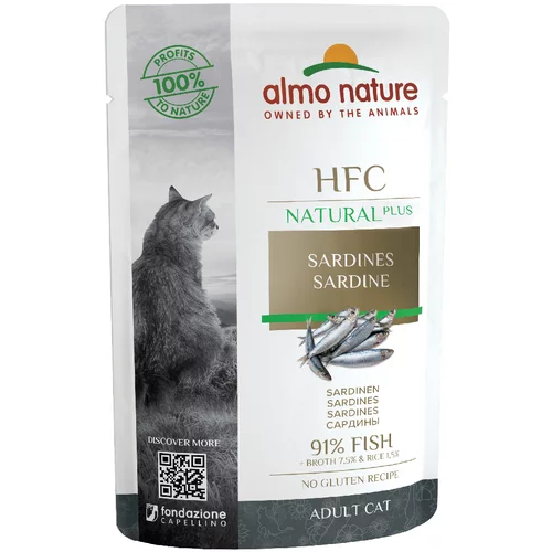 HFC Varčno pakiranje Almo Nature Natural Plus 24 x 55 g - Sardine