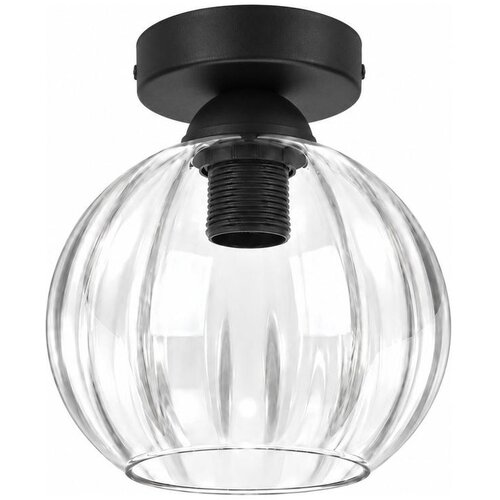 Brilagi LED plafonsko svetlo RETRO GLASS 1xE27/60W/230V &amp;Oslash; 18 cm crna/prozirna Slike