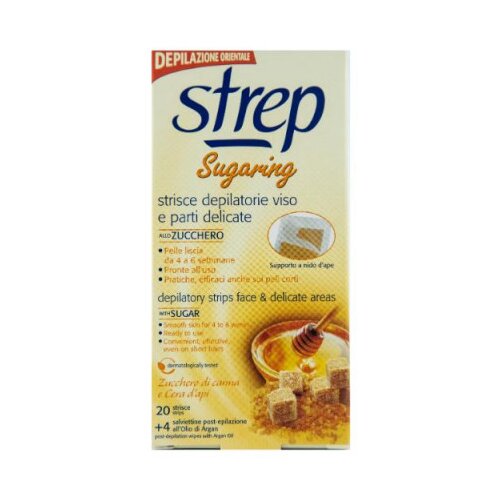 STREP &amp;Scaron;EĆERNE TRAKE ZA DEPILACIJU LICA 20KOM Slike
