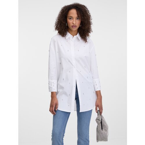 Orsay White women&amp;#039;s shirt with stones - Women&amp;#039;s Slike
