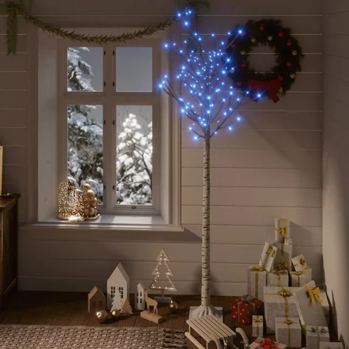 vidaXL Božično drevesce s 180 LED lučkami 1,8 m modro vrba