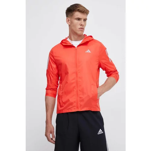 Adidas Vetrovka Own The Run rdeča barva