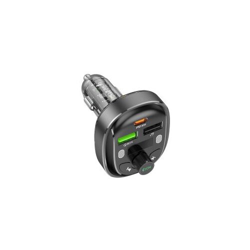 FM transmiter Bluetooth sa USB+Type-C punjaćem BOROFONE BC47 Might PD30W+QC3.0 car jazz metal gray Slike
