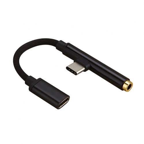 Adapter za slušalice i punjenje type c crni Cene