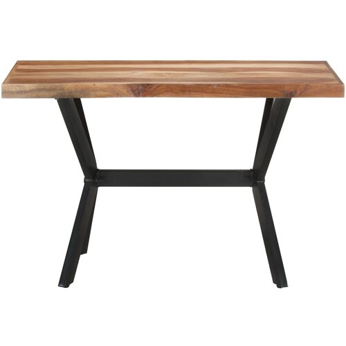 Maison Chic Jedilna miza - Kuhinjska miza - Jedilni stol 120x60x75 cm trden les z medenim zaključkom, (21715106) Cene