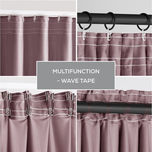 Restilo Svetlo rjava žametna zavesa za delno zatemnitev 140x245 cm Pleat &amp;ndash; Slike