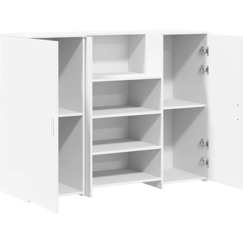  Recepcijski stol bijeli 135x50x103,5 cm izrađeno drvo Slike