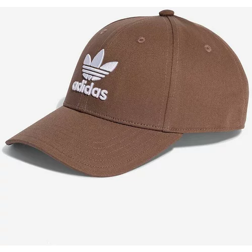 Adidas Bombažna bejzbolska kapa rjava barva