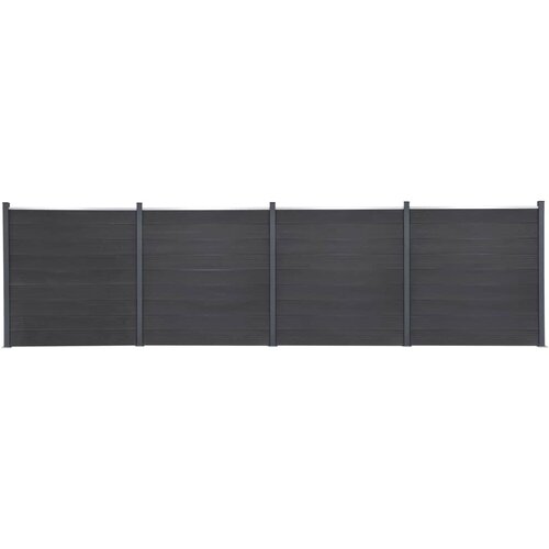 VidaXL Komplet ograjnih panelov siv 699x186 WPC Slike