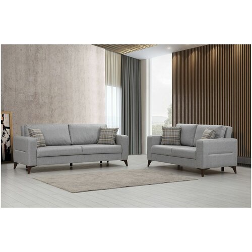 Atelier Del Sofa kristal 3+2 - light grey light grey sofa set Slike
