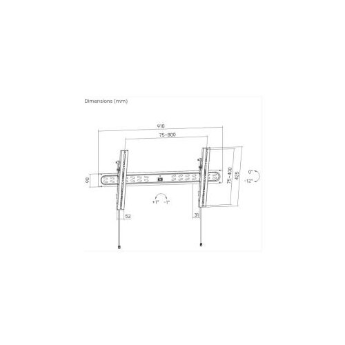 Gembird WM-95T-PRO-01 stenski nosilec za TV (nagibni) 43&amp;rdquo;-95&amp;rdquo;, (5000262359) Slike