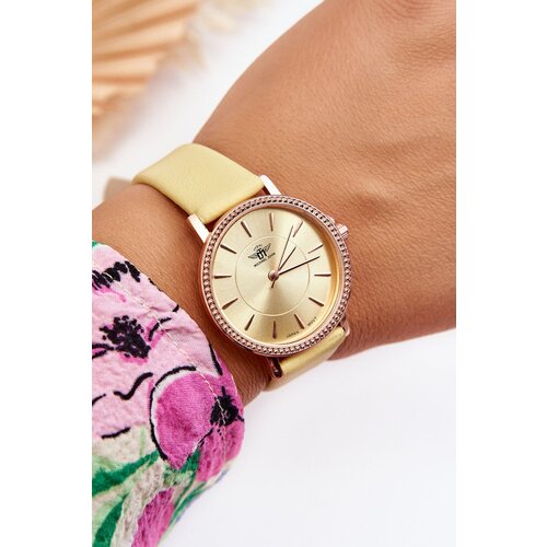 Michael John women's classic belt watch yellow Cijene