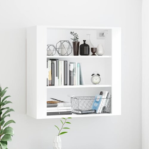 The Living Store Stenska omarica bela 80x33x80 cm inženirski les - Stenska Omarica, (21435158) Slike