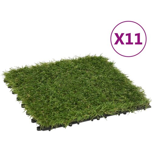 vidaXL umetna trava plošče 11 kosov zelena 30x30 cm Cene