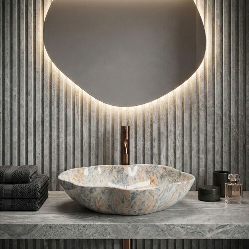 REA Bath Nadgradni umivaonik Rea Pearl Ruststone Slike