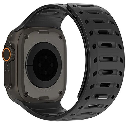 Dux ducis narukvica za sat cs magnetna silikonska za apple watch 42/44/45/46/49 mm crna Slike
