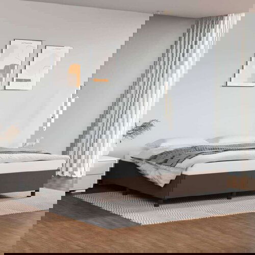  Za krevet smeđi 180x200 cm od umjetne kože Slike