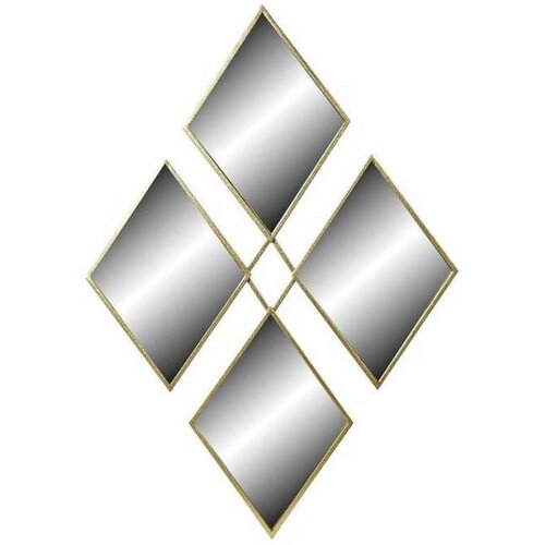  Zidno ogledalo DKD Home Decor zlatan rombi 63 x 2 x 90 cm Slike