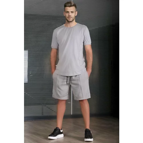 Madmext Shorts - Gray - Normal Waist