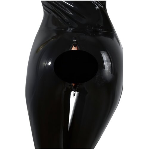 The Latex Collection Catsuit iz latexa, črn - Small Slike