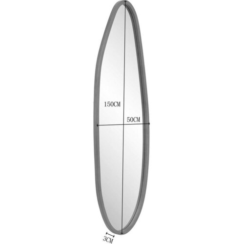 MID.YOU STENSKO OGLEDALO, 50/150/3 cm les, steklo, leseni material Slike