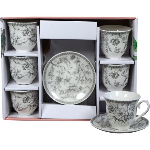 Sigma Set &amp;scaron;olja za kafu, porcelan, 160ml 6/1 (Ret/Blk) YK160-ZCL-8935 Slike