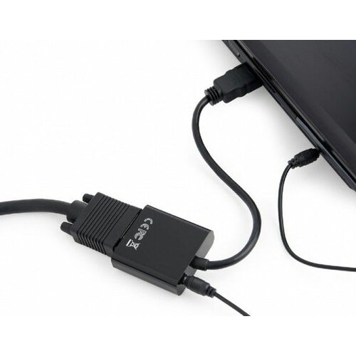Gembird A-HDMI-VGA-06 HDMI to VGA + AUDIO adapter cable, single port (479) adapter Cene