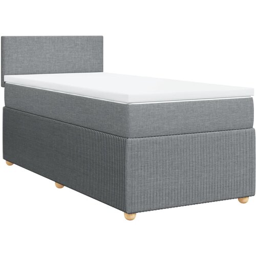 Maison Chic Box spring postelja - Vzmetna postelja z vzmetnico svetlo siva 90x190 cm blago SL5660, (21906845) Cene