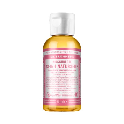 DR. BRONNER&amp;#039;S Naravno milo 18in1 - če&amp;scaron;njevi cvetovi - 60 ml Slike