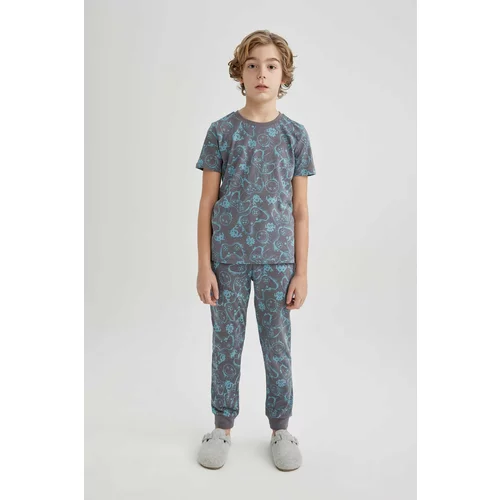 Defacto Boy Patterned Short Sleeve Pajama Set