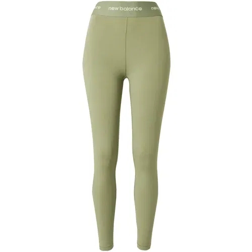 New Balance Športne hlače 'Sleek 25' pastelno zelena / bela