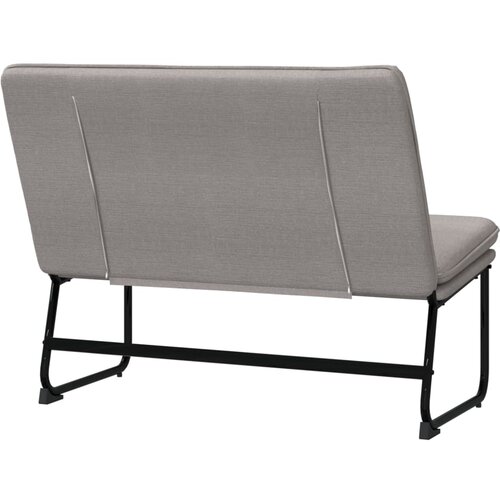  Klupa smeđesiva 100x 75 x 76 cm od tkanine Slike