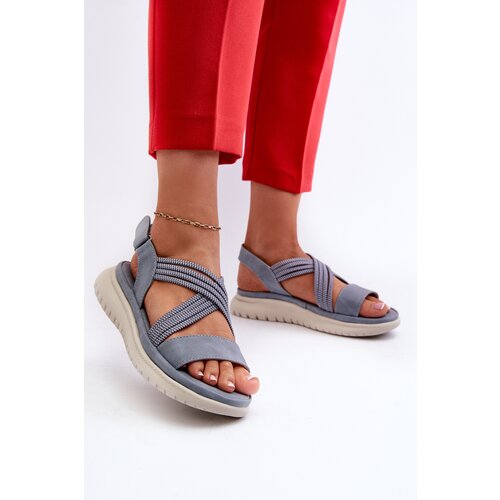 PE1 Light Women&amp;#039;s Comfortable Velcro Sandals Blue Ceclea Slike