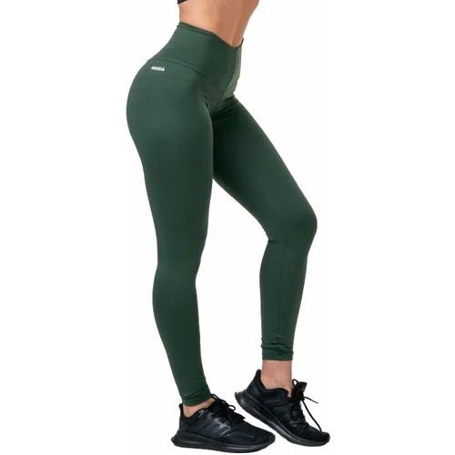 NEBBIA Classic Hero High-Waist Leggings Dark Green S Fitnes hlače