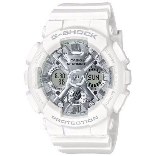 Casio Ženski sat GMA-S120VA-7A, Srebrno kući&amp;scaron;te, Bela Slike